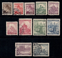 GERMANY, BOHMEN & MAREN, 1939, Cancelled Stamp(s) Fruits & Buildings,  MI 20=37 #13427, 11 Values Only - Usados
