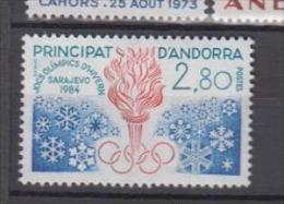 Andorre Français YV 327 N 1984 JO Sarajevo - Gebruikt