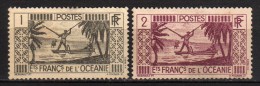 OCEANIE - 1934/39 Scott# 80+81 (*) - Neufs