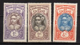 OCEANIE - 1913/30 Scott# 21+22+23 (*) - Unused Stamps