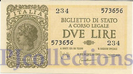 ITALIA - ITALY 2 LIRE 1944 PICK 30b UNC - Italia – 2 Lire