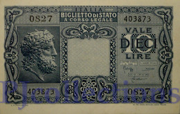 ITALIA - ITALY 10 LIRE 1944 PICK 32c UNC - Italië – 10 Lire