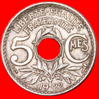 * THUNDERBOLT  FRANCE  5 CENTIMES 1922! RARE IN UNCOMMON CONDITION!  LOW START NO RESERVE! - 5 Centimes