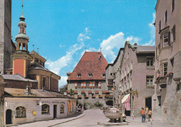 Ph-CPM Autriche Kurort Solbad Hall (Tyrol) Oberer Stadtplatz Mit Rathaus Und Stadtbrunnen - Hall In Tirol