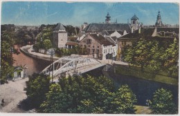 Tchéquie,TCHEQUE,BUDEJOVI CE EN 1920,BUDWEIS,BUDEJICE,BOH EME,CESKé,timbre SLOVENSKA,rare,pont - Tchéquie