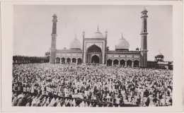 ASIE,ASIA,INDE,INDIA,isla M,Mosquée De SHAHJAHANABAD,DELHI,JAMA MASJID,25000 Personnes En 1930,CARTE PHOTO ANCIENNE - India