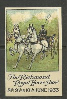 Great Britain 1933 Vignette Advertising Stamp Richmond Royal Horse Show - Cinderella