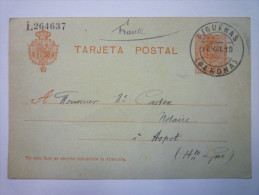 ENTIER  POSTAL  De  1919  Au Départ De  FIGUERAS  à Destination D'ASPET   - 1850-1931