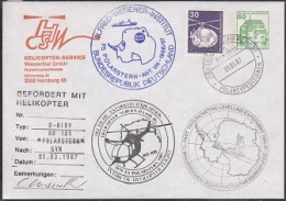 Germany 1987 Heli Flight Von Polarstern To Georg Van Neumayer Station Cover (20068) - Other & Unclassified