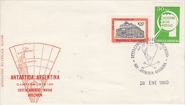 Argentina 1980 Antarctica Base  Destacamento Naval Melchior Cover (20075) - Otros & Sin Clasificación