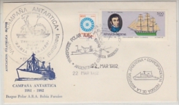 Argentina 1982 Antarctica Busuer Polar ARA Bahia Paraiso Cover (20080) - Other & Unclassified