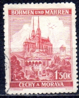 BOHEMIA & MORAVIA 1939 Brno Cathedral - 1k.50 - Red  FU - Gebraucht