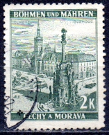 BOHEMIA & MORAVIA 1939 Olomouc -  2k. - Green   FU - Usados