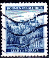 BOHEMIA & MORAVIA 1939 Svikov Castle -  40h. - Blue   FU - Gebraucht