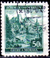 BOHEMIA & MORAVIA 1939 Karluv Tyn Castle  - 50h. - Green   FU - Usados