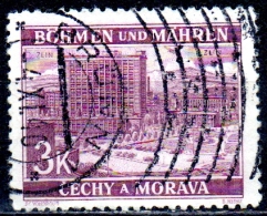 BOHEMIA & MORAVIA 1939 Zin  - 3k. - Mauve  FU - Usados