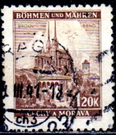 BOHEMIA & MORAVIA 1939 Brno Cathedral  - 1k.20 - Purple  FU - Gebraucht