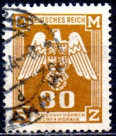 BOHEMIA & MORAVIA 1943 Official -  Eagle And Numeral  - 30h. - Brown  FU - Gebraucht