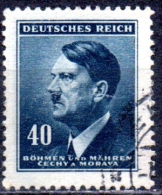 BOHEMIA & MORAVIA 1942  Adolf Hitler  - 40h. - Blue  FU - Gebraucht