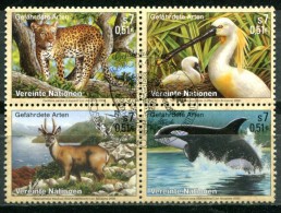 NATIONS-UNIES - Bureau De VIENNE - Y&T 319 à 322 (animaux - Oiseaux ) - Usati