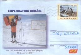 Romania - Stationery Cover 2005 Used -  Romanians  Explorers - Professor Uca Marinescu Geographic South Pole - 2/scans - Antarctische Expedities