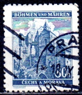 BOHEMIA & MORAVIA 1940 Pernstyn Castle - 80h. - Blue    FU - Gebraucht