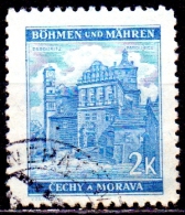 BOHEMIA & MORAVIA 1940 Pardubitz Castle - 2k. - Blue   FU - Usados