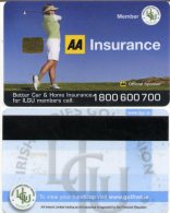 @+ Carte Demonstration à Puce : AA Insurance ( Golf ) - Ausstellungskarten
