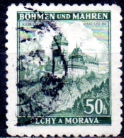 BOHEMIA & MORAVIA 1940 Neuhaus Castle -  50h. - Green   FU - Gebraucht