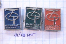 ZANGRAP Zrenjanin (Serbia) Yugoslavia / TRADING & Construction, Bau / LOT PINS - Loten