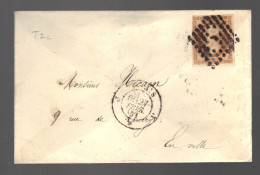 FRANCE 1851 N° 13 B T II Obl. S/Lettre Paris Bureau J - 1853-1860 Napoléon III.