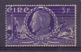 EIRE/IRELAND :1948: Y.107 Zonder Gom/Sans Gomme/Without Glue : THEOBALD WOLFE TONE. - Unused Stamps