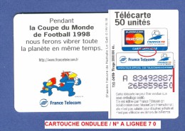 1998  COUPE DU MONDE 04 / 98 F846  970.JD.1 S03 T2G DN - A + 8 N° LASERS - 9 CHIFFRES JD  SUR LA 2EME - Errors And Oddities