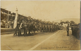 Real Photo San Salvador  Escuela Militar 1928 Escritura Muy Linda A Cuba - El Salvador