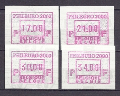 LOT 4 TIMBRES DE BELGIQUE- TIMBRES DE DISTRIBUTEURS- ANNÉE 2000 NEUFS **- N° 50 A-  4 VALEURS - Altri & Non Classificati