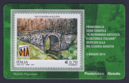 2014 ITALIA REPUBBLICA "VIA CLAUDIA AUGUSTA" TESSERA FILATELICA - Philatelic Cards