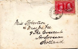 CANADIAN COVER SENT FROM Yarmouth N.S. With Ardrossan Address And Postmark On The Reverse - Cartas & Documentos