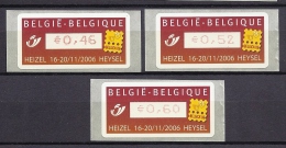 LOT 3 TIMBRES  DE DISTRIBUTEUR  AUTOADHÉSIFS- BELGIQUE-  ANNÉE 2006-  SERIE INDIVISIBLE N° 66- 3 VALEURS - Andere & Zonder Classificatie