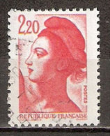 Timbre France Y&T N°2376 (03) Obl. Liberté De Gandon. 2 F. 20. Rouge. Cote 0.15 € - 1982-1990 Liberté De Gandon