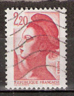 Timbre France Y&T N°2376 (12) Obl. Liberté De Gandon. 2 F. 20. Rouge. Cote 0.15 € - 1982-1990 Liberté (Gandon)