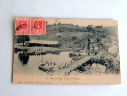 Carte Postale Ancienne : FIJI : Na Sinu Bridge Road To REWA, , Timbres - Fiji