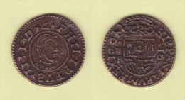 FELIPE IV  16 Maravedis 1.664 Cobre  SC/UNC  Réplica   T-DL-11.234 - Andere & Zonder Classificatie