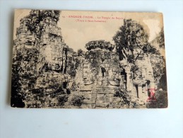 Carte Postale Ancienne : CAMBODGE : Ruines D´ ANGKOR : Angkor Thom : Le Temple Du Bayon, 1914 - Cambodge
