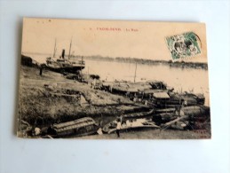 Carte Postale Ancienne : CAMBODGE : PNOM-PENH : La Rade, Timbre 1915 - Cambodge