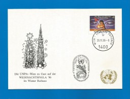 Vereinigte Nationen 1996 , Die UNPA - Wien Zu Gast Auf Der WEIHNACHTSPHLIA  - 29.11.96 - Cartes-maximum