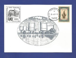 Vereinigte Nationen 1991 , Postverwaltung Der V N - Kiel - Postkarte  - 20.-4.91 - Lettres & Documents
