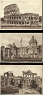 Roma - Colosseo, Fori Imperiali - 3 Cartoline (3 Cards) - Anni 30 - Non Viaggiate - Collections & Lots