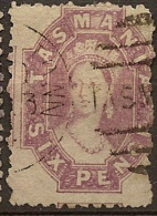 TASMANIA 1863 6d Reddish Mauve QV SG 76 U #LK23 - Oblitérés