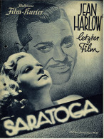 "Illustrierter Film-Kurier"  "Saratoga" Mit Jean Harlow , Clark Gable -  Filmprogramm Nr. 2766 Von Ca. 1937 - Zeitschriften