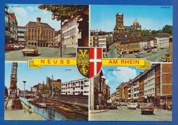 Deutschland; Neuss Am Rhein; Multivuekarte Mit Oberstrasse Und Hafen - Neuss